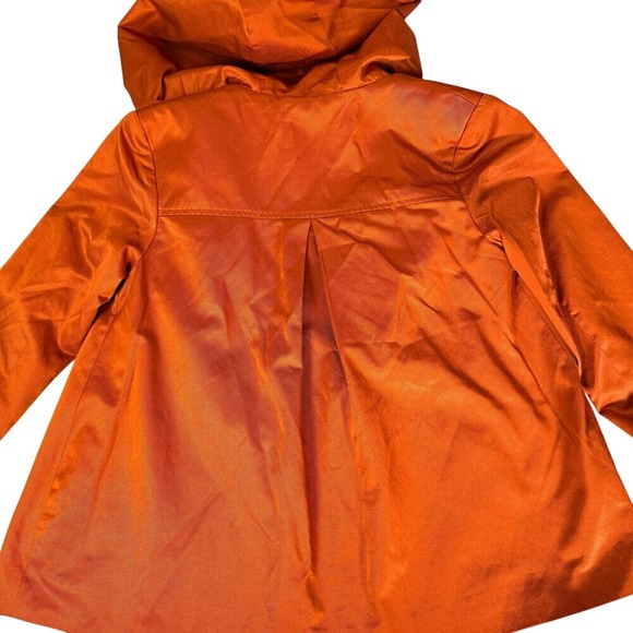 Forever 21 Hooded Double Breasted Pea Coat Jacket Women Size 2 Burnt Orange Twee - Picture 3 of 13